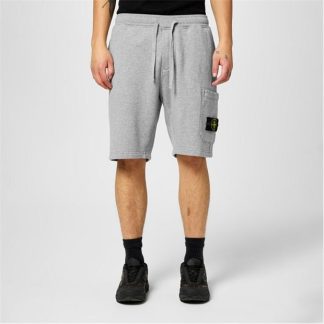 STONE ISLAND Cargo Bermuda Shorts Men Fleece Shorts Grey Mrl A0M64 for sale