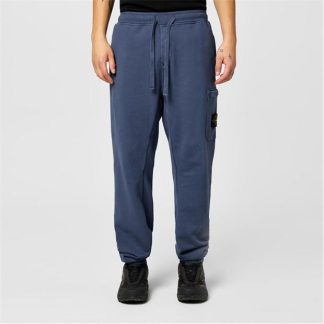 STONE ISLAND Cargo Sweatpants Men Closed Hem Fleece Jogging Bottoms Avio V0024 for sale