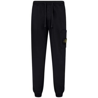 STONE ISLAND Cargo Sweatpants Men Closed Hem Fleece Jogging Bottoms Nero A0029 for sale