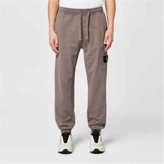 STONE ISLAND Cargo Sweatpants Men Closed Hem Fleece Jogging Bottoms Tortora V0092 for sale