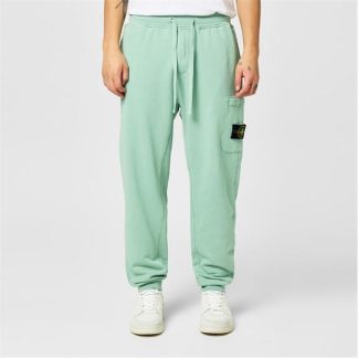 STONE ISLAND Cargo Sweatpants Men Closed Hem Fleece Jogging Bottoms V Chiaro V0052 for sale