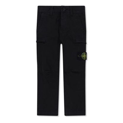 STONE ISLAND Cargo Trousers Kids Black V0029  for sale