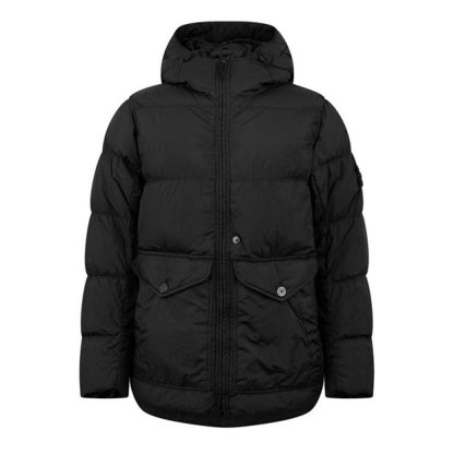 STONE ISLAND Compass-Badge Puffer Jacket Men Down Jackets Black V0029 for sale