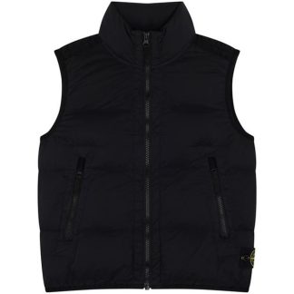 STONE ISLAND Compass Padded Gilet Kids Gilets - Heavyweight Black V0029 for sale