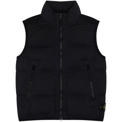 STONE ISLAND Compass Padded Gilet Kids Gilets - Heavyweight Black V0029 for sale