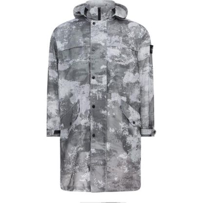 STONE ISLAND Concealed Hood Fishtail Parka Men Polvere V0064  for sale