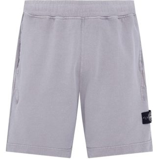 STONE ISLAND Cotton Loop Shorts Men Fleece Shorts Polvere V0064 for sale