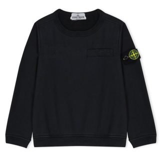 STONE ISLAND Crew Logo Sweater Kids Crew Sweaters Black V0029 for sale