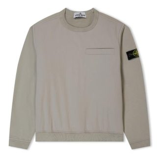 STONE ISLAND Crew Logo Sweater Kids Crew Sweaters Cement V0092 for sale