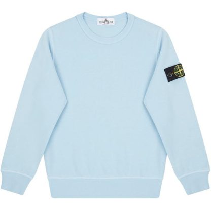 STONE ISLAND Crew Neck Sweatshirt Kids Crew Sweaters Azzuro V0040 for sale