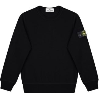 STONE ISLAND Crew Neck Sweatshirt Kids Crew Sweaters Black V0029 for sale