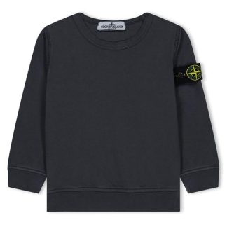 STONE ISLAND Crew Neck Sweatshirt Kids Crew Sweaters Blue Grey V0063 for sale