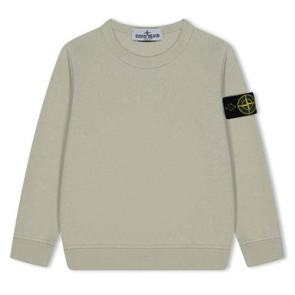 STONE ISLAND Crew Neck Sweatshirt Kids Crew Sweaters Nat Beige V0091 for sale