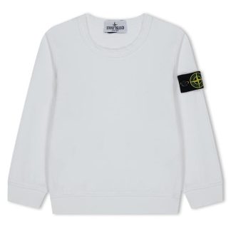 STONE ISLAND Crew Neck Sweatshirt Kids Crew Sweaters White V0001 for sale