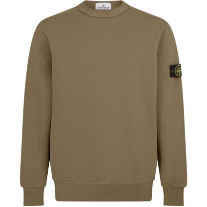 STONE ISLAND Crew Neck Sweatshirt Men Crew Sweaters Biscotto V0094 for sale