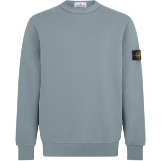 STONE ISLAND Crew Neck Sweatshirt Men Crew Sweaters Grig Verd V0066 for sale