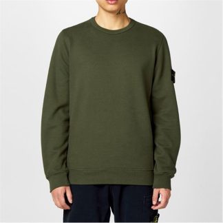 STONE ISLAND Crew Neck Sweatshirt Men Crew Sweaters Muschio V0059 for sale