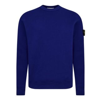 STONE ISLAND Crewneck Sweater Men Crew Sweaters Bluette V0022 for sale