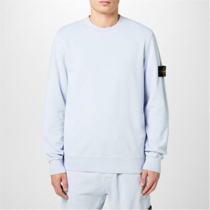 STONE ISLAND Crewneck Sweater Men Crew Sweaters Cielo V0041 for sale