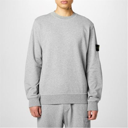 STONE ISLAND Crewneck Sweater Men Crew Sweaters Grey Mrl A0M64 for sale