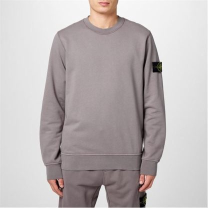 STONE ISLAND Crewneck Sweater Men Crew Sweaters Tortora V0092 for sale