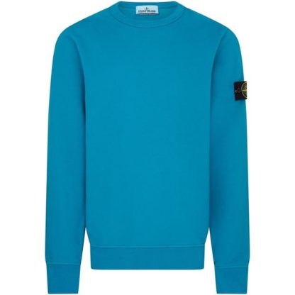 STONE ISLAND Crewneck Sweater Men Crew Sweaters Turchese V0042 for sale