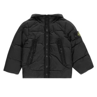 STONE ISLAND Crinkle Reps Down Jacket Junior Boys Kids Black V0029  for sale