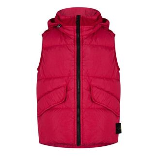 STONE ISLAND Crinkle Reps Gilet Junior Boys Kids Gilets - Heavyweight Red V0010 for sale