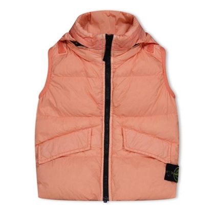 STONE ISLAND Crinkle Reps Gilet Junior Boys Kids Gilets - Heavyweight Salmone V0081 for sale