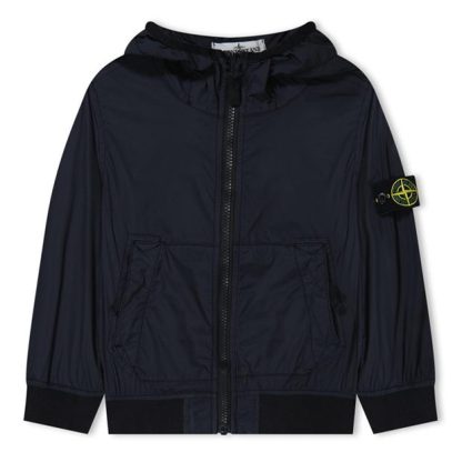 STONE ISLAND Crinkle Reps Jacket Junior Boys Kids Black V0029  for sale