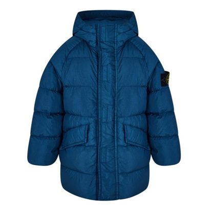 STONE ISLAND Crinkle Reps Jacket Junior Boys Kids Down Jackets Bluette V0022 for sale