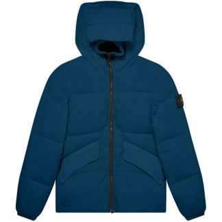 STONE ISLAND Crinkle Reps Jacket Junior Boys Kids Puffer Jackets - Heavyweight Bluette V0022 for sale