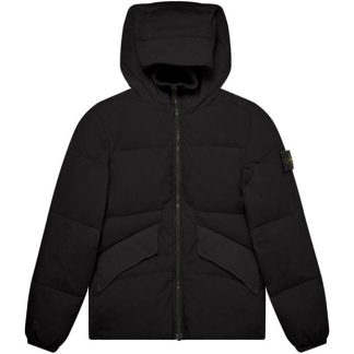 STONE ISLAND Crinkle Reps Jacket Junior Boys Kids Puffer Jackets - Heavyweight Nero V0029 for sale