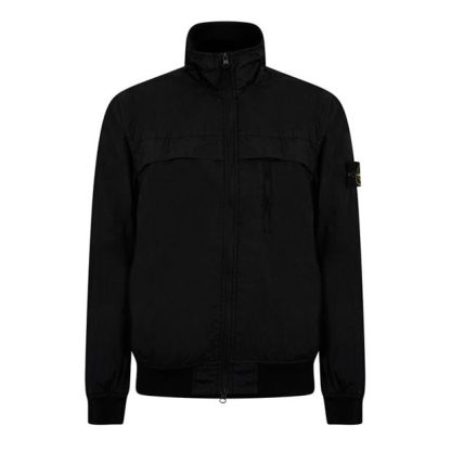 STONE ISLAND Crinkle Reps Jacket Men Bomber Jackets - Midweight Black V0029 for sale