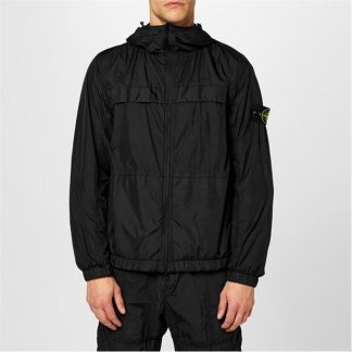 STONE ISLAND Crinkle Reps Jacket Men Rain Jackets Nero V0029 for sale