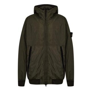 STONE ISLAND Crinkle Reps Jacket Men Softshell Jackets Olive V0058 for sale