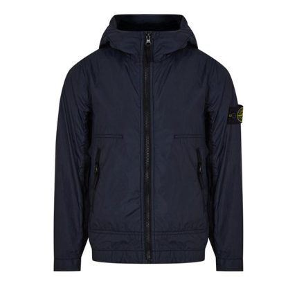 STONE ISLAND Crinkle Reps Lightweight Jacket Kids Puffer Jackets - Lightweight Navy V0020 for sale