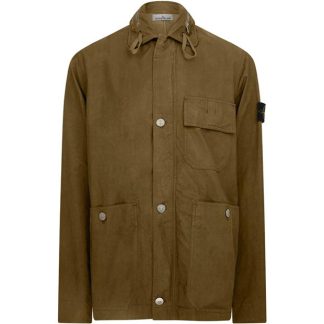 STONE ISLAND Cupro Cotton Field Jacket Men Field Jackets Corteccia V0098 for sale