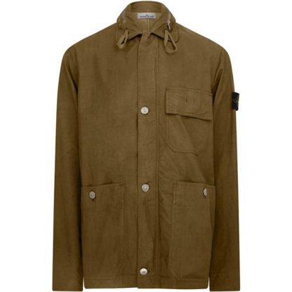 STONE ISLAND Cupro Cotton Field Jacket Men Field Jackets Corteccia V0098 for sale