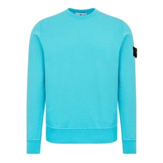 STONE ISLAND Fleece Crew-Neck Sweatshirt Men Turchese V0042  for sale