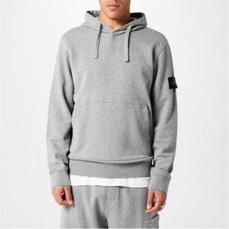 STONE ISLAND Fleece Hoodie Men OTH Hoodies Grey Mrl A0M64 for sale