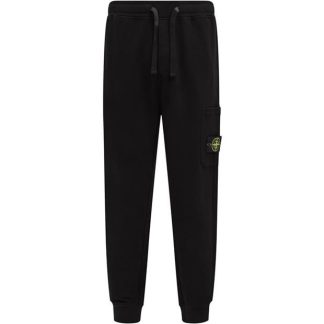 STONE ISLAND Fleece Pants Men Closed Hem Fleece Jogging Bottoms Nero V0029 for sale