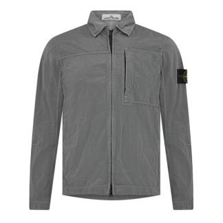 STONE ISLAND Garment Dyed Crinkle Reps Over Shirt Men Overshirts Grigio V0060 for sale