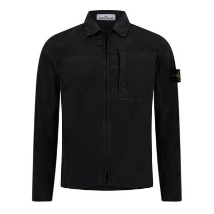 STONE ISLAND Garment Dyed Crinkle Reps Over Shirt Men Overshirts Piombo V0062 for sale