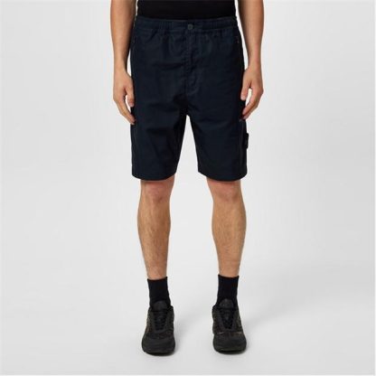 STONE ISLAND Ghost Cargo Bermuda Shorts Men Cargo Shorts Blue V0020 for sale