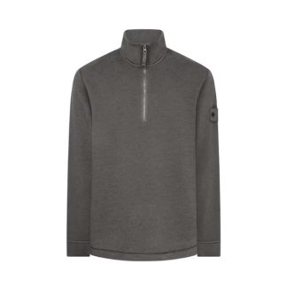 STONE ISLAND Ghost Fleece 1/4 Men 1/4 Zip Fleece Tops Fumo V0067 for sale