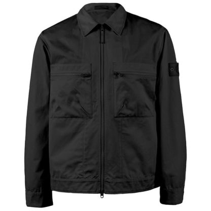 STONE ISLAND Ghost Ventile Jacket Men Overshirts Nero V0029 for sale