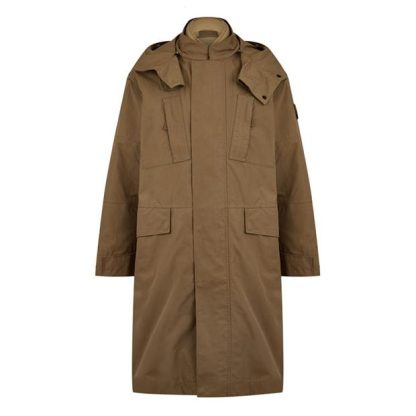 STONE ISLAND Ghost Ventile Long Park Down Men Parka Jackets Dk Beige V0098 for sale