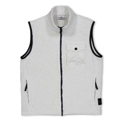 STONE ISLAND Heavy Fleece Vest Kids Stucco V0097  for sale