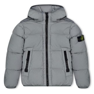 STONE ISLAND Hooded Down Jacket Kids Puffer Jackets - Heavyweight Polvere V0064 for sale